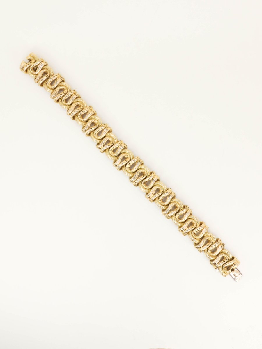 Georges Lenfant Yellow Gold Braided Bracelet - 1970s-photo-3