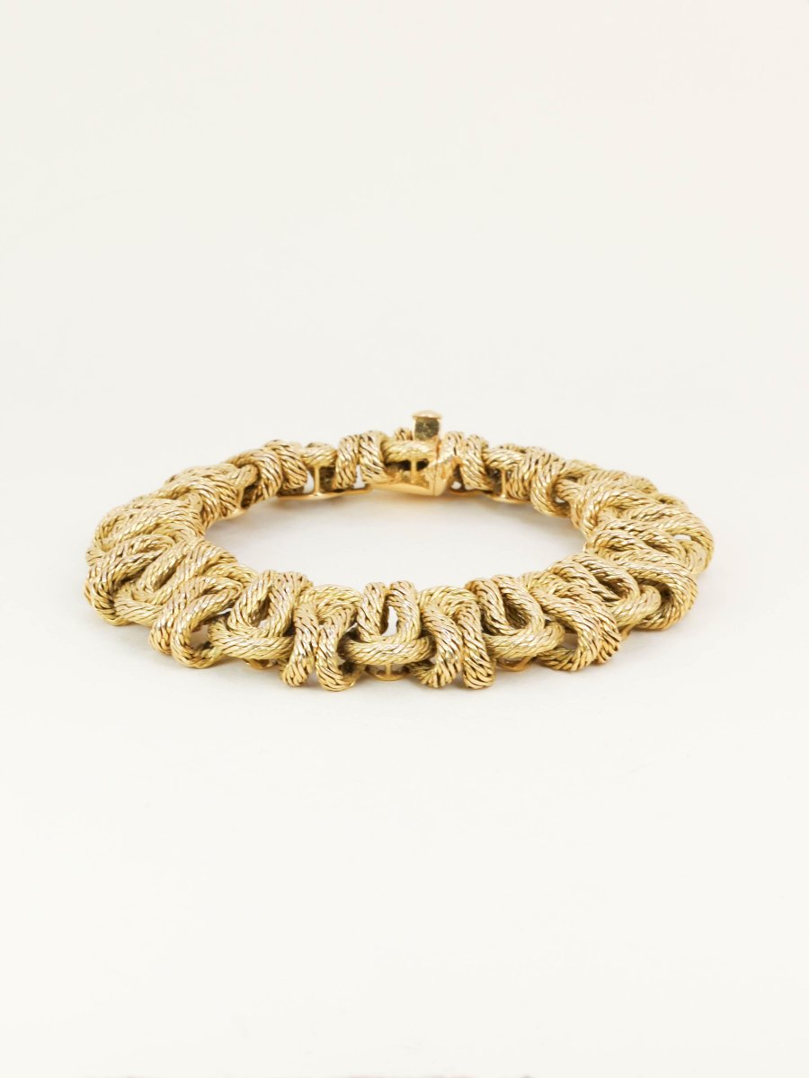 Georges Lenfant Yellow Gold Braided Bracelet - 1970s-photo-4