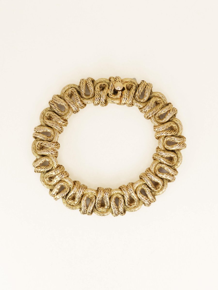 Georges Lenfant Yellow Gold Braided Bracelet - 1970s-photo-1