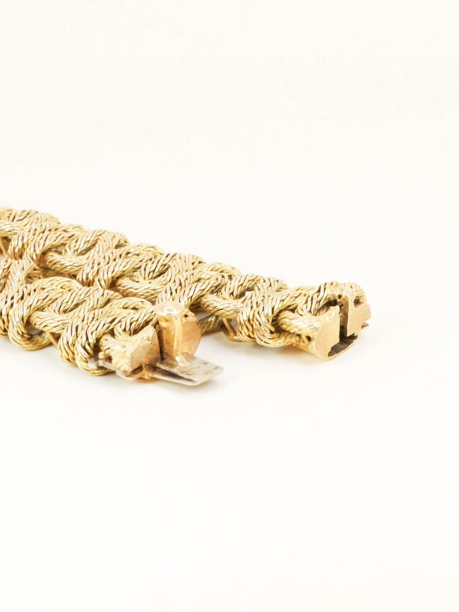 Georges Lenfant Yellow Gold Braided Bracelet - 1970s-photo-3