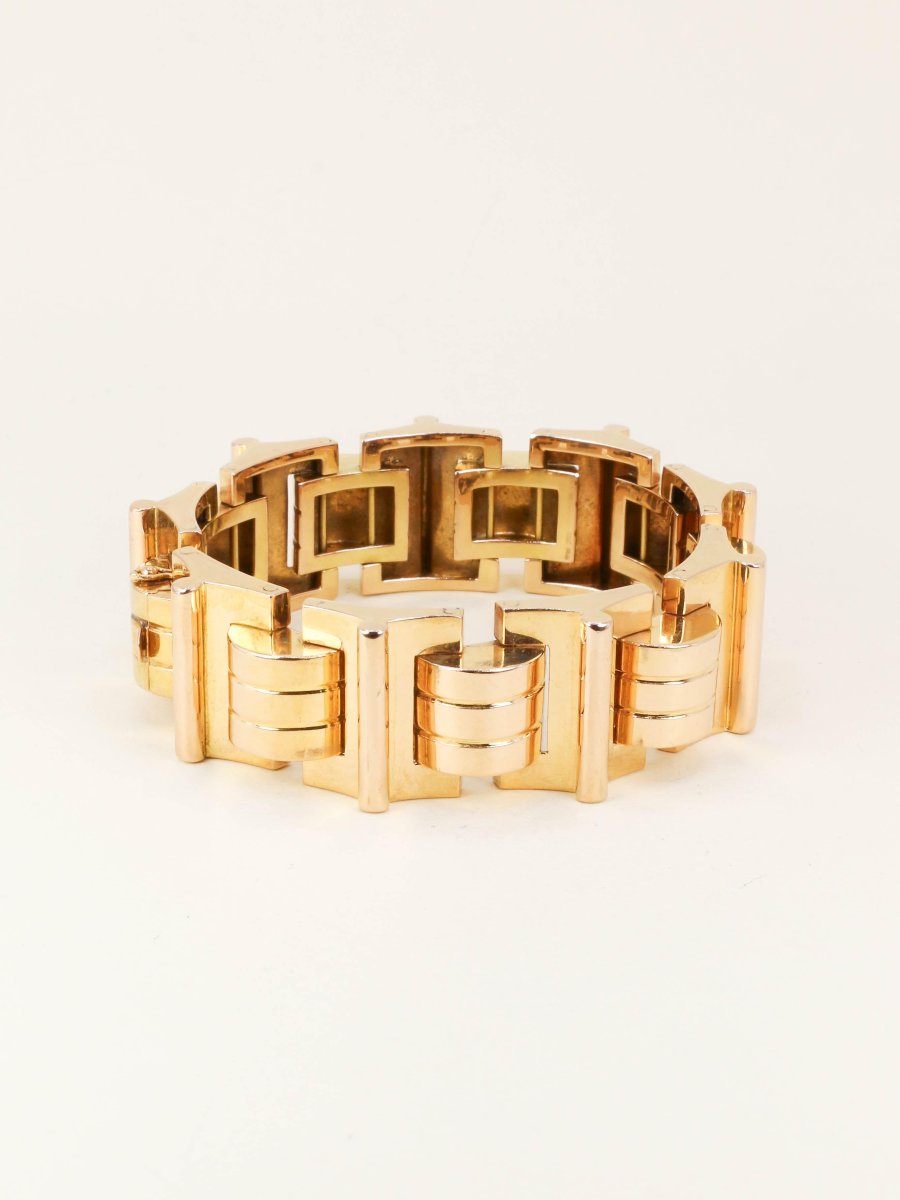 Yellow Gold Tank Bracelet-photo-3