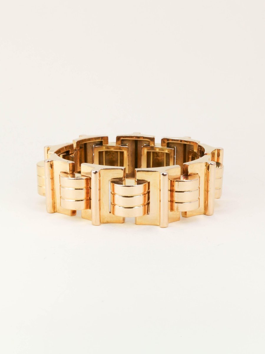 Yellow Gold Tank Bracelet-photo-4