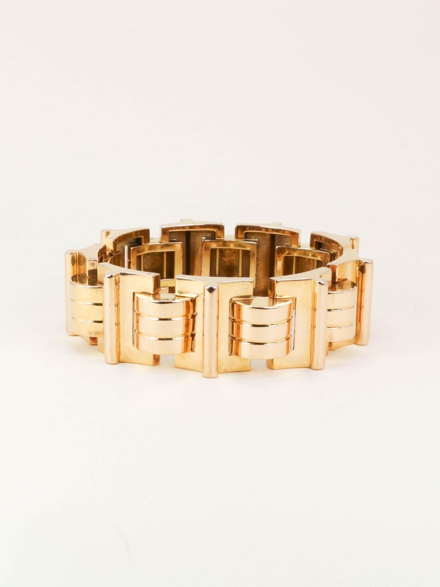 Yellow Gold Tank Bracelet-photo-2