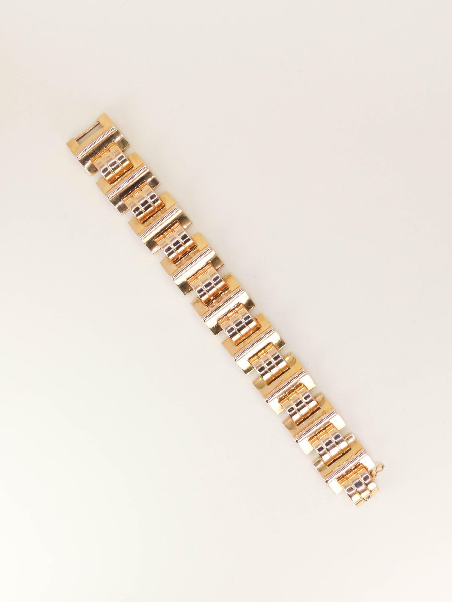 Yellow Gold Tank Bracelet-photo-4