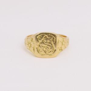 Art Nouveau Yellow Gold Signet Ring