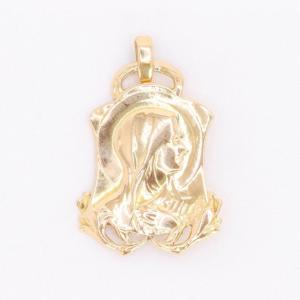 Art Nouveau Gold Virgin Mary Pendant