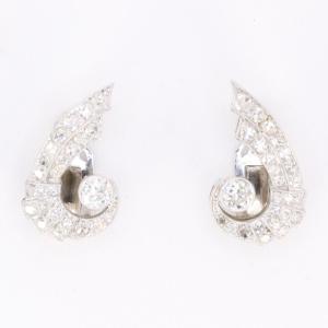 Art Deco Diamond Wings Earrings