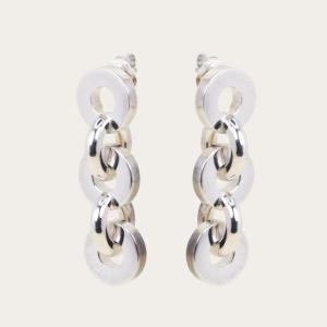 Hermes Voltige Earrings Silver