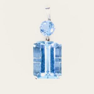 White Gold Aquamarine Pendant 23 Carats