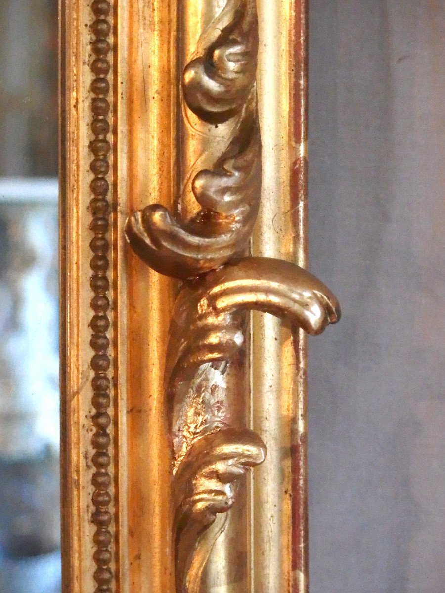 Miroir doré De Style Louis XV  époque Napoléon III.-photo-5