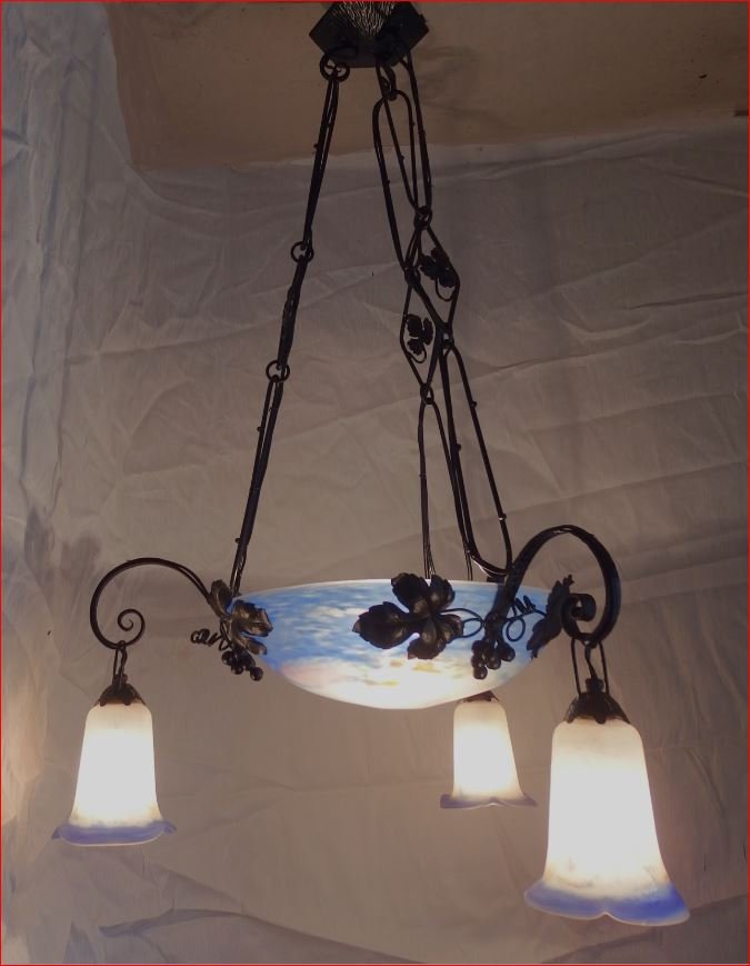Art Nouveau Chandelier.-photo-4