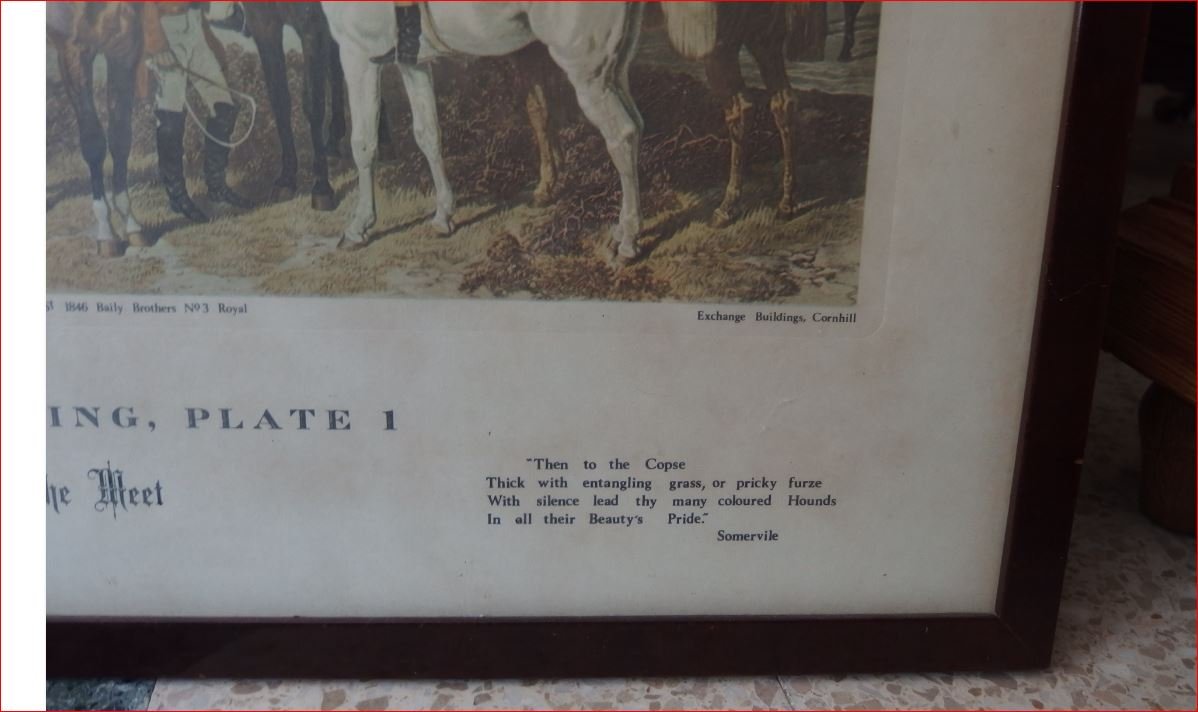 Gravure représentant une scène de chasse à cour.-photo-3