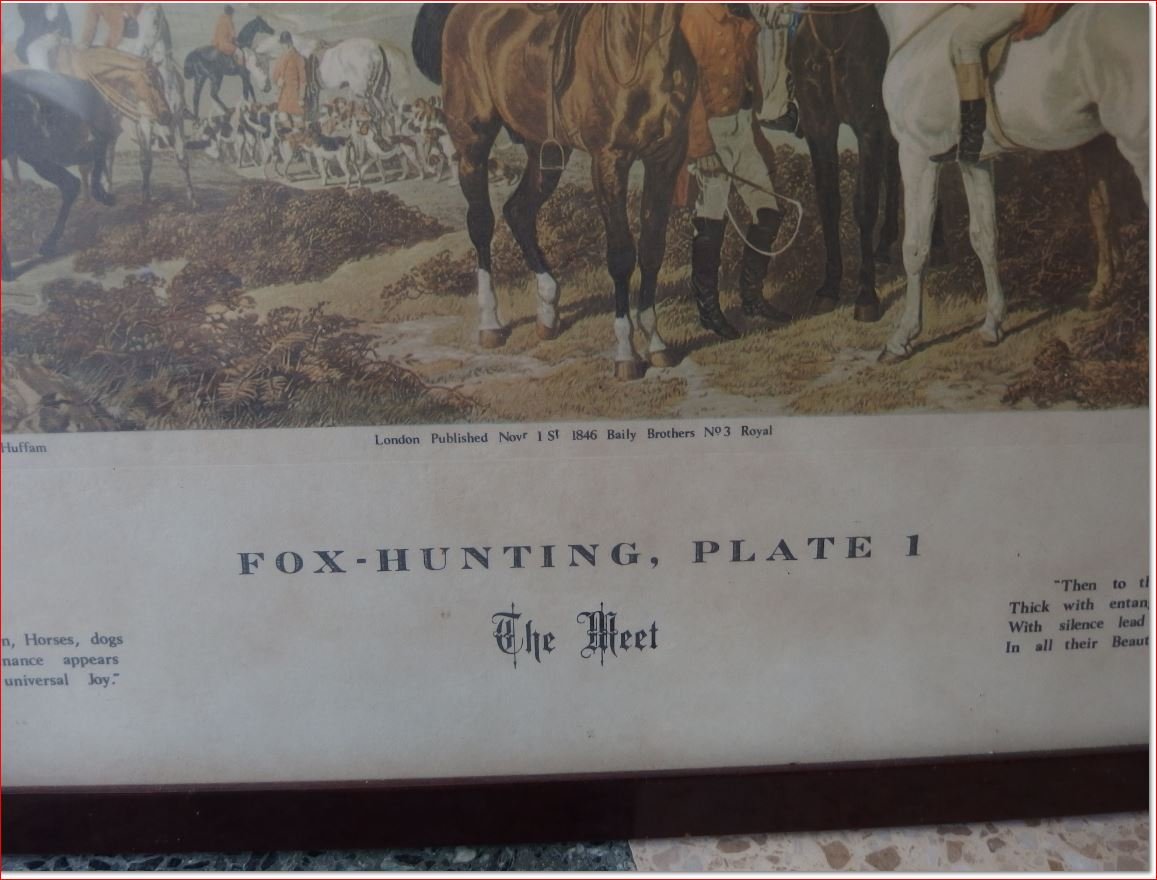 Gravure représentant une scène de chasse à cour.-photo-4