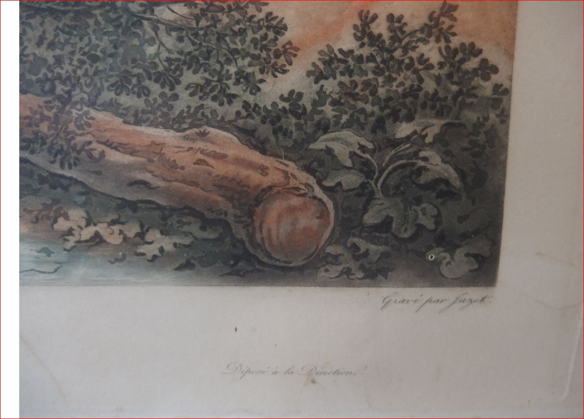 Hunter Shooting . Polychrome Lithograph .-photo-2