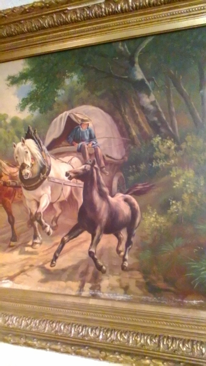 Tableau  / Attelage De Chevaux-photo-3