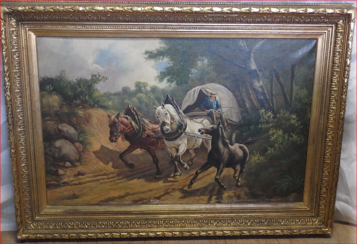 Tableau  / Attelage De Chevaux-photo-2