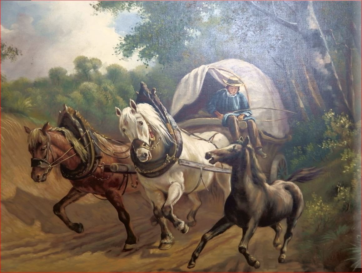 Tableau  / Attelage De Chevaux