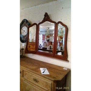 Louis XV Style Beveled Triptych Mirror