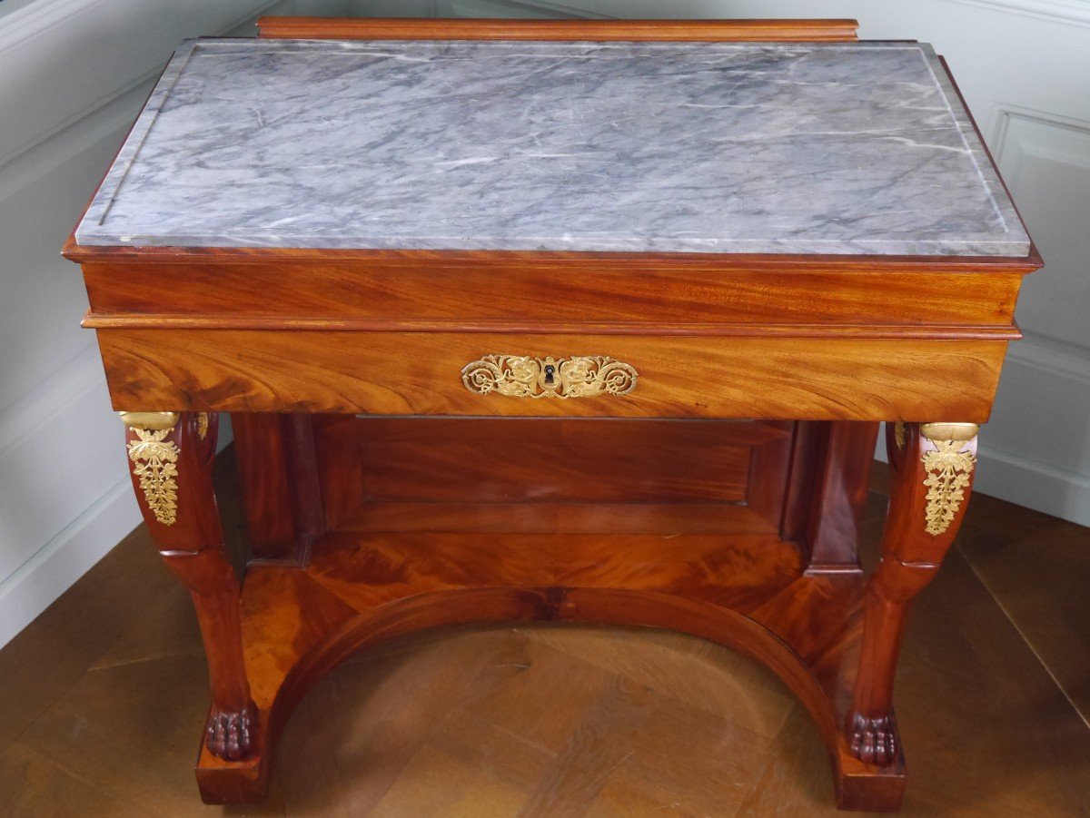 Console - Empire Transformation Dressing Table, Early 19th Century-photo-2