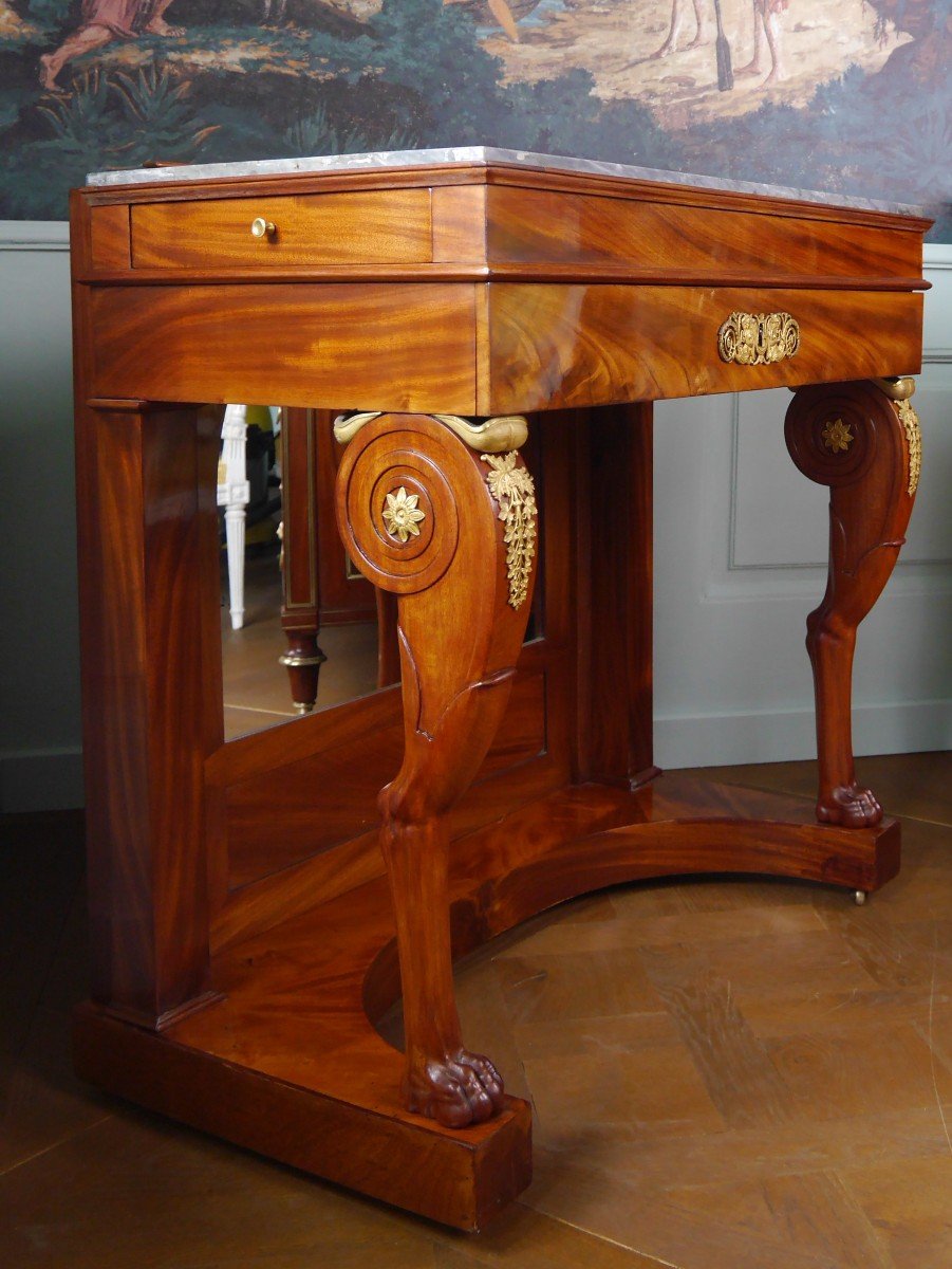 Console - Empire Transformation Dressing Table, Early 19th Century-photo-2