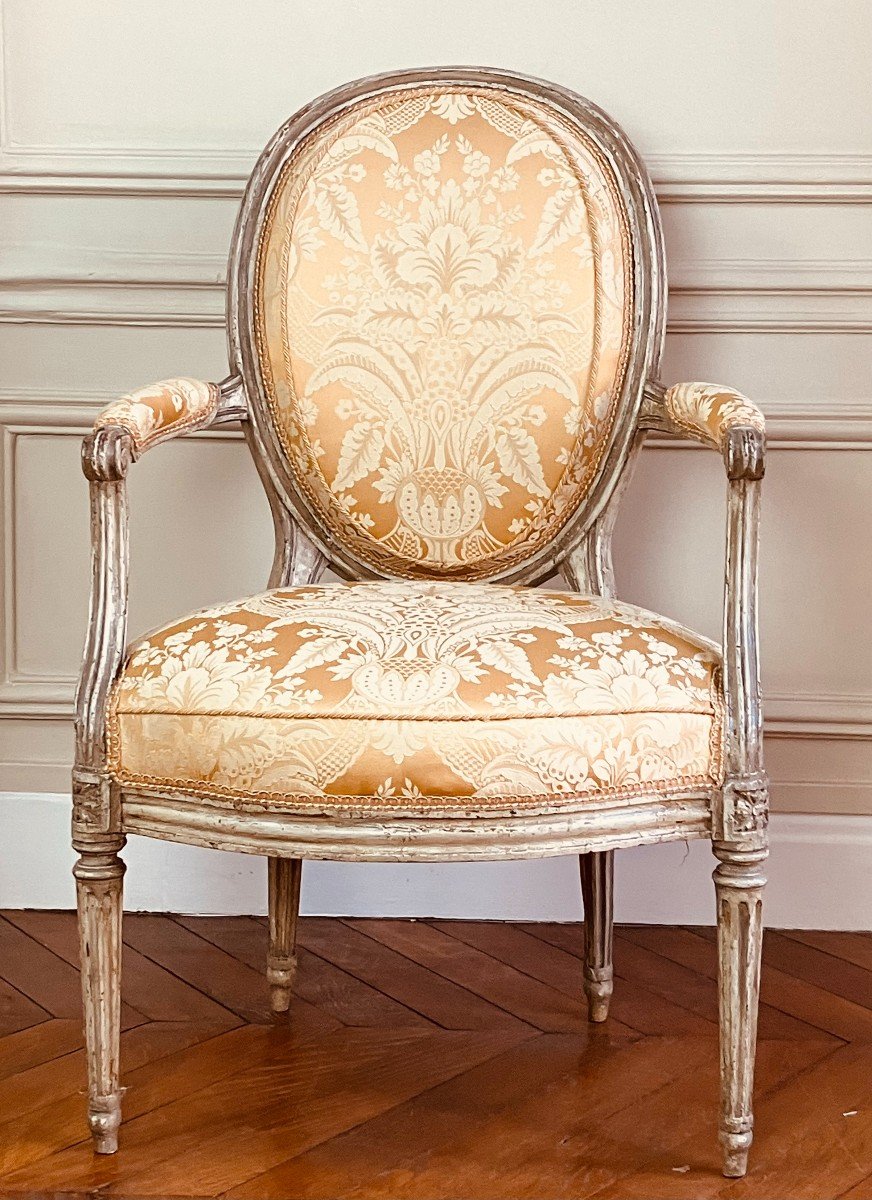 Fauteuil Louis XVI Estampillé Brizard, XVIIIe