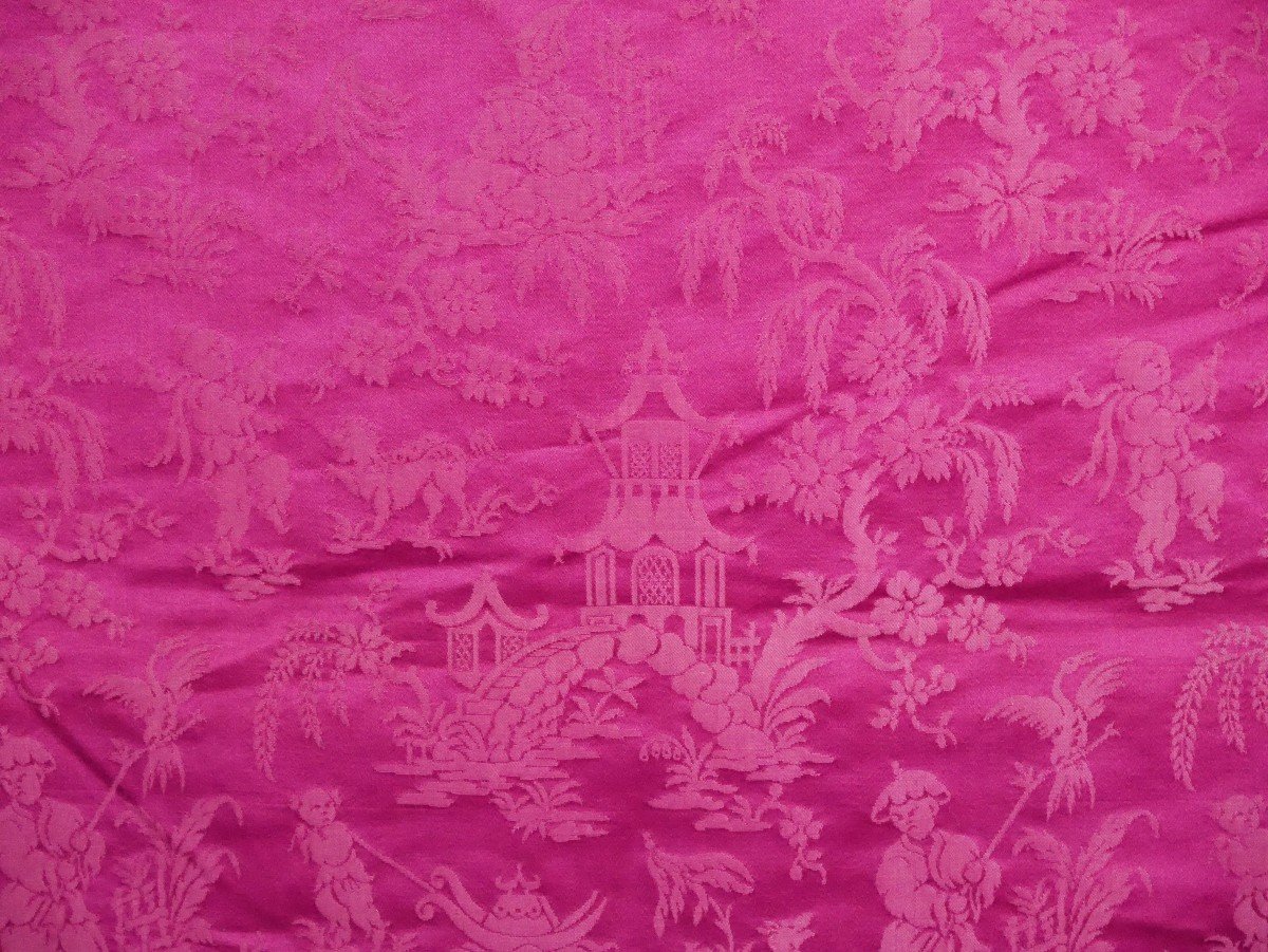 Tissu Louis XVI à Décors De Chinois Et Pagodes-photo-1