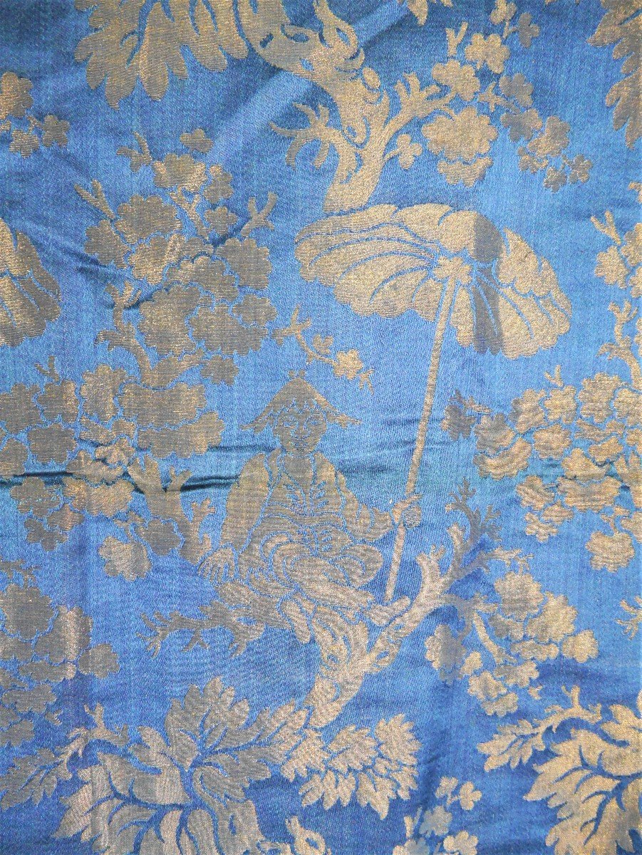 Tissu Louis XVI à Décors De Chinois à l'Ombrelle