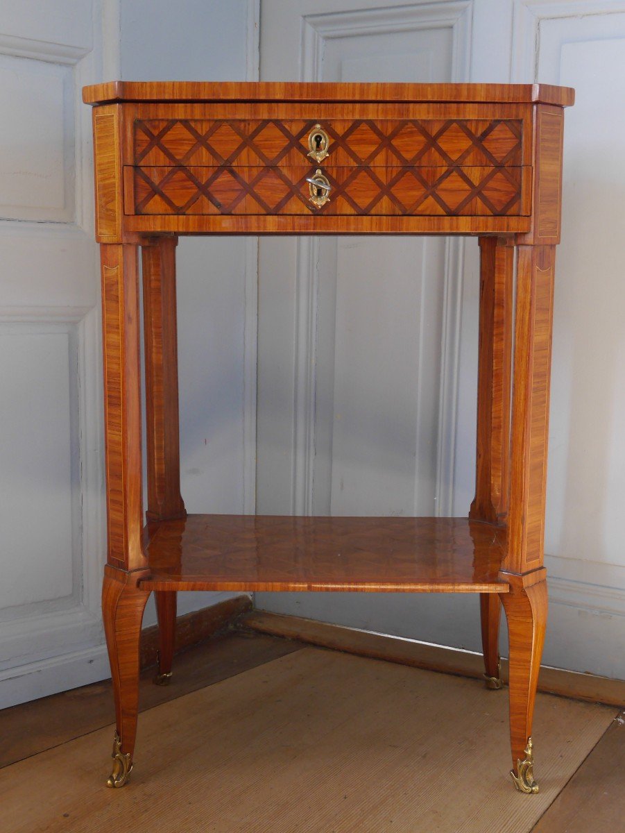 A Louis XV Period Working Table Stamped Dubois, 18th Century-photo-2