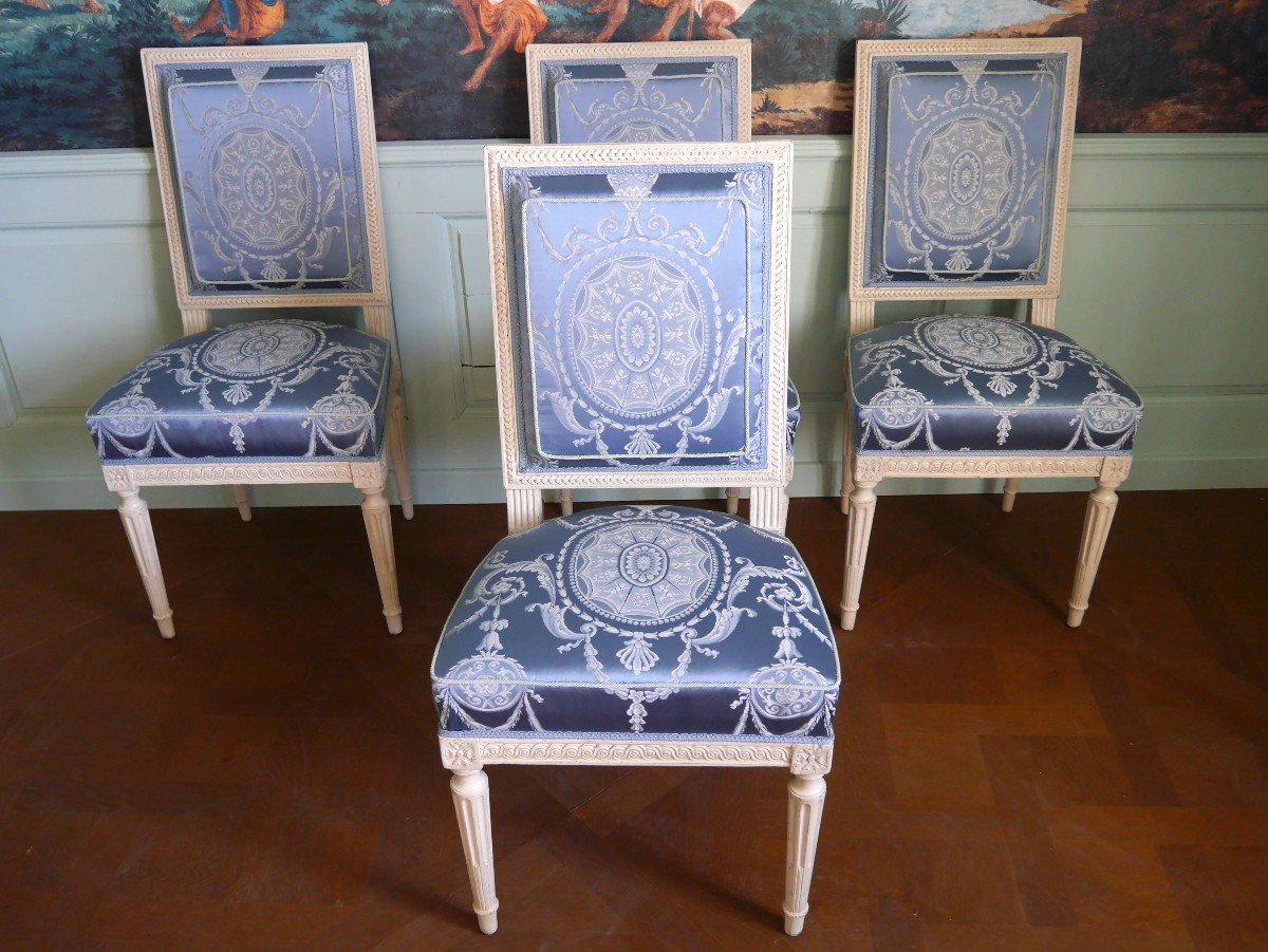 Suite Of 4 Louis XVI Period Chairs, 18th Century
