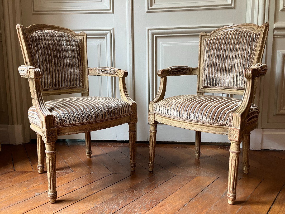A Pair Of Louis XVI Style Children's Armchairs-photo-2