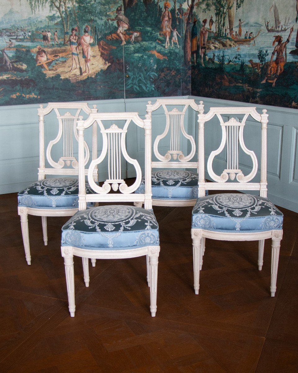 Suite Of Four Louis XVI Chairs, 18th Century