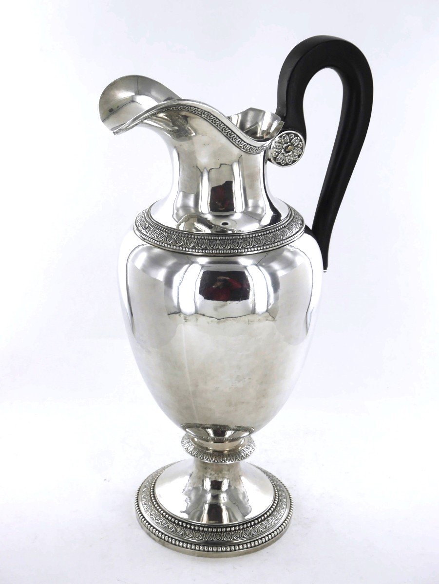 An Empire Ewer In Sterling Silver, Early 19th Century-photo-2