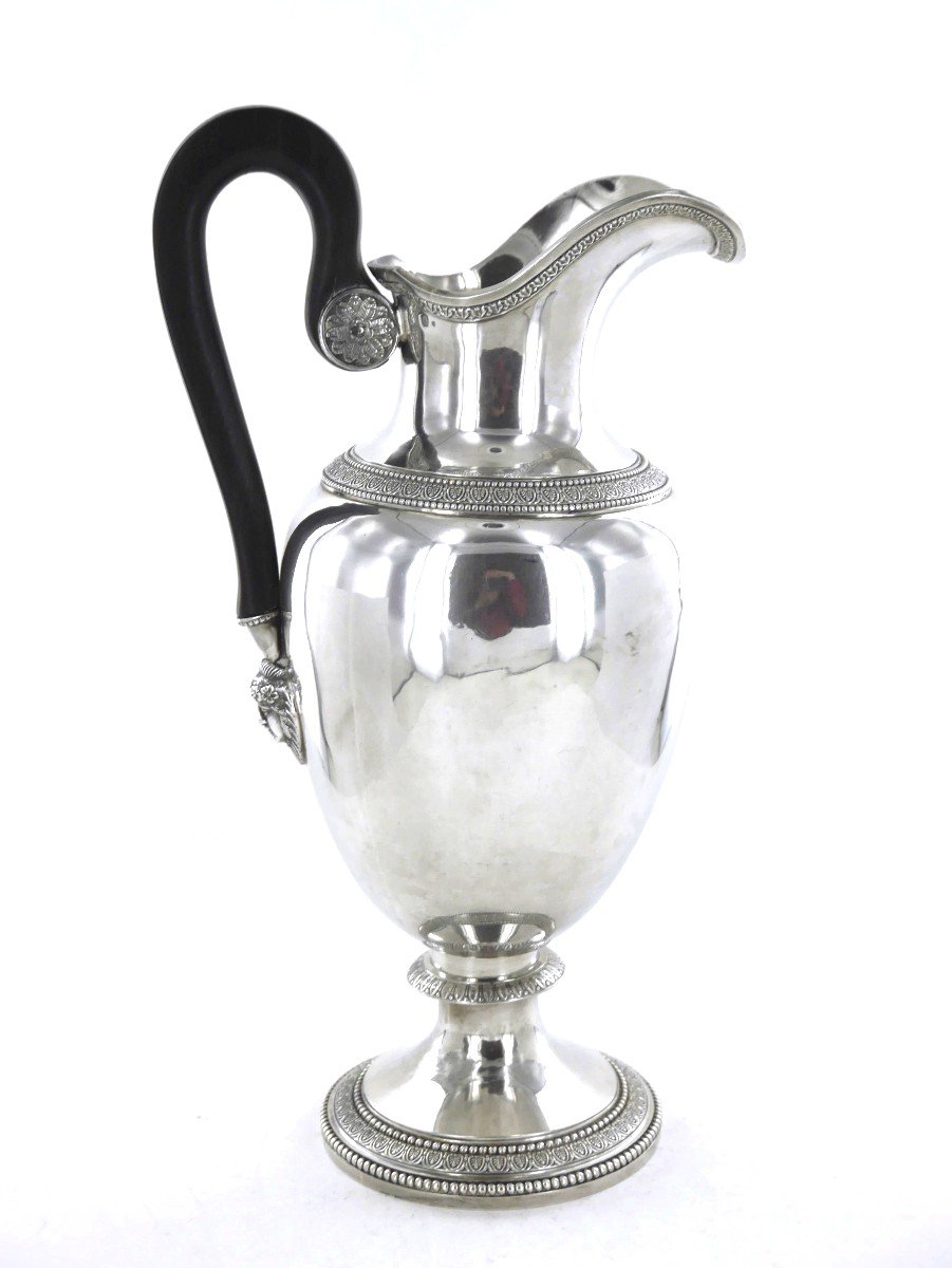 An Empire Ewer In Sterling Silver, Early 19th Century-photo-4