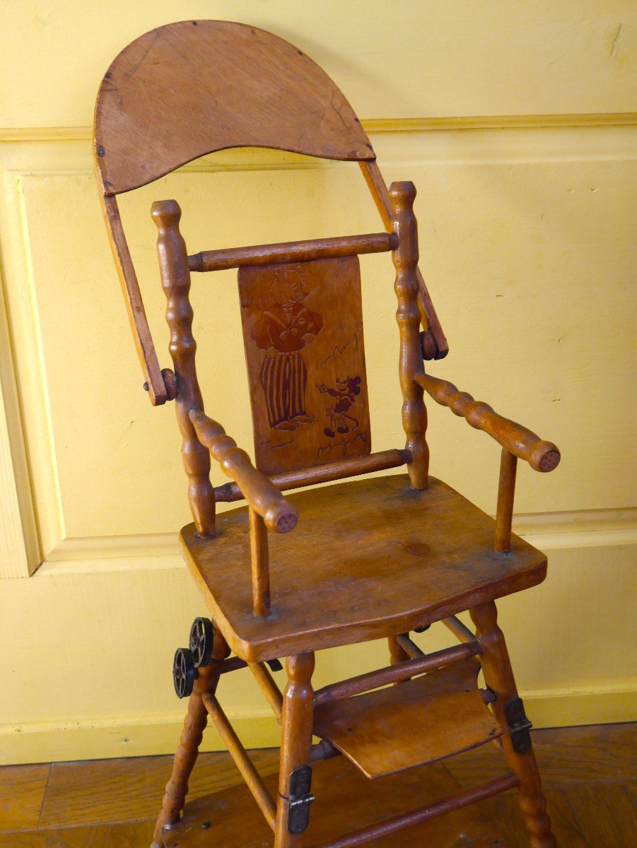 A Transformation High Chair For Children, Circa 1950