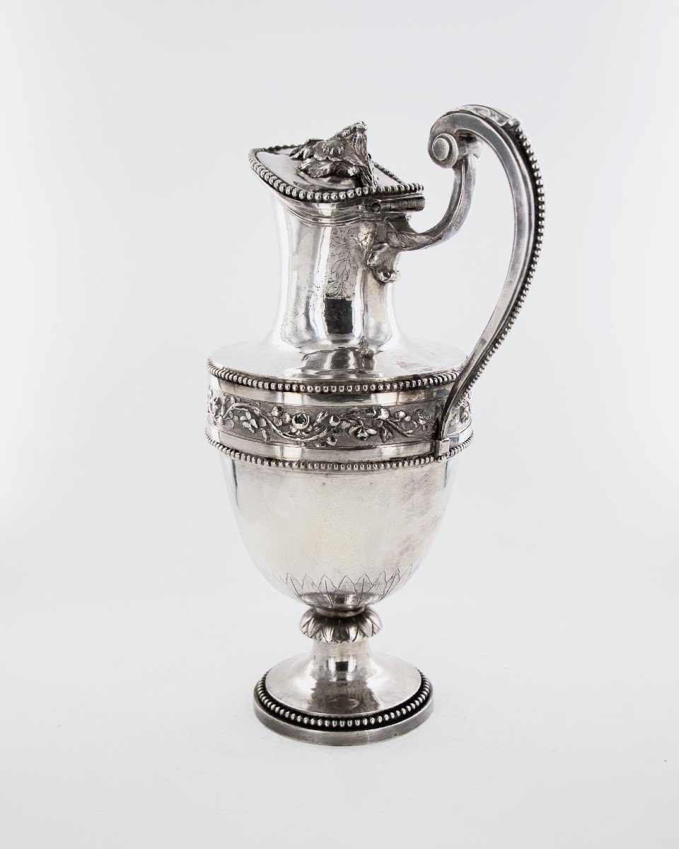 A Louis XVI Period Silver Ewer, 18th Century-photo-2