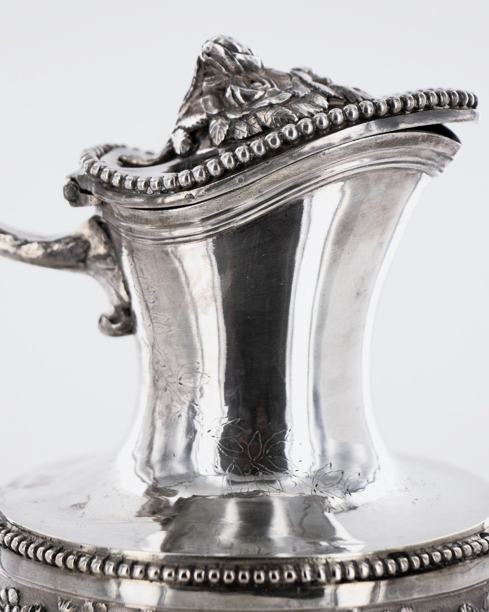A Louis XVI Period Silver Ewer, 18th Century-photo-3