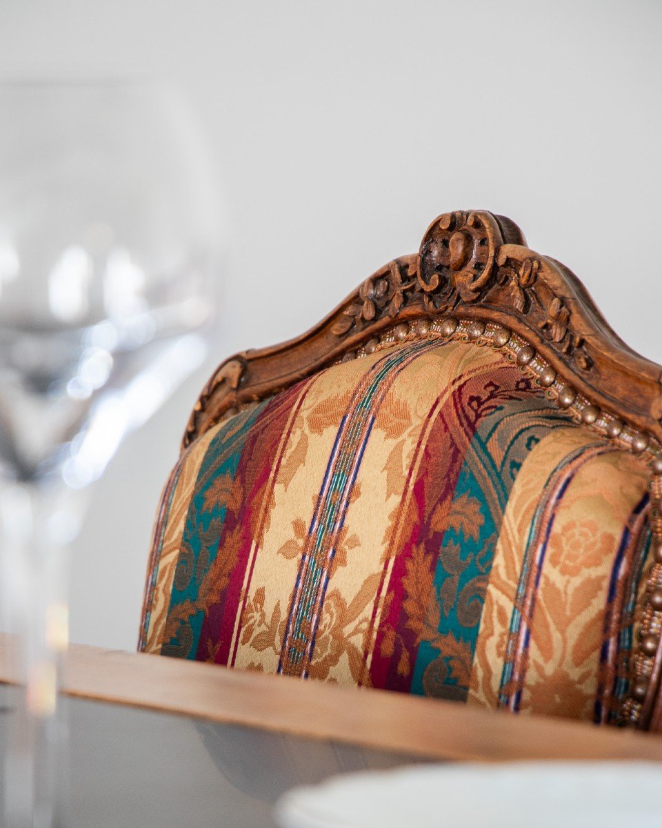 Suite De 4 Chaises d'époque Louis XV Estampillées De L.C. Carpentier-photo-4