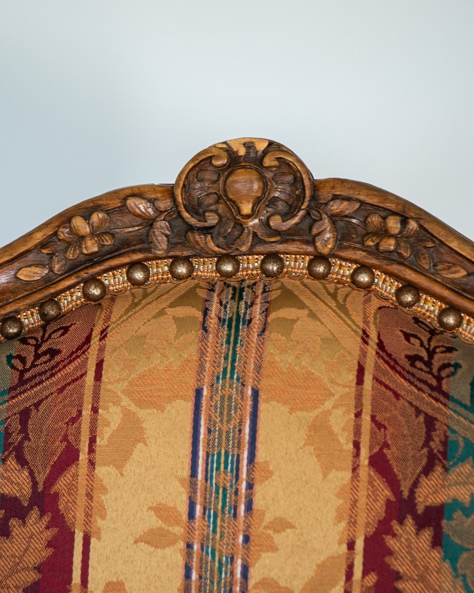 Suite De 4 Chaises d'époque Louis XV Estampillées De L.C. Carpentier-photo-3
