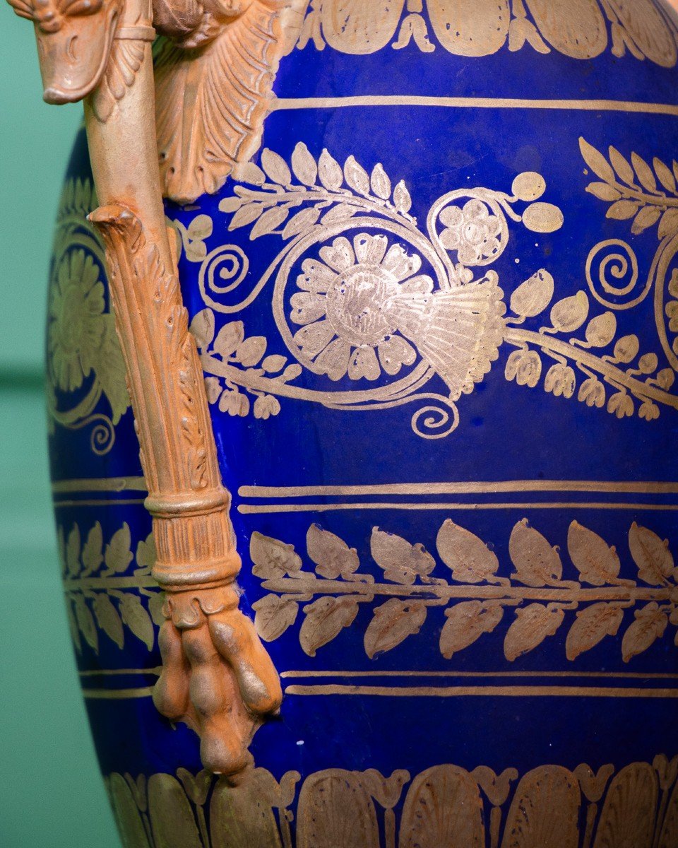 Pair Of Paris Porcelain Vases, 19th Century-photo-2