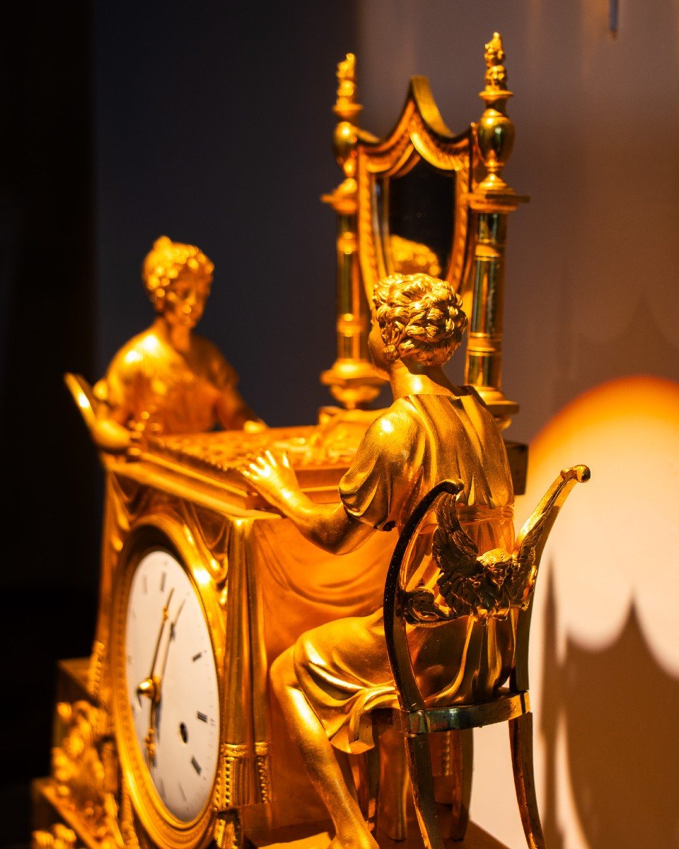 A Large Empire Clock, Early 19th Century-photo-3