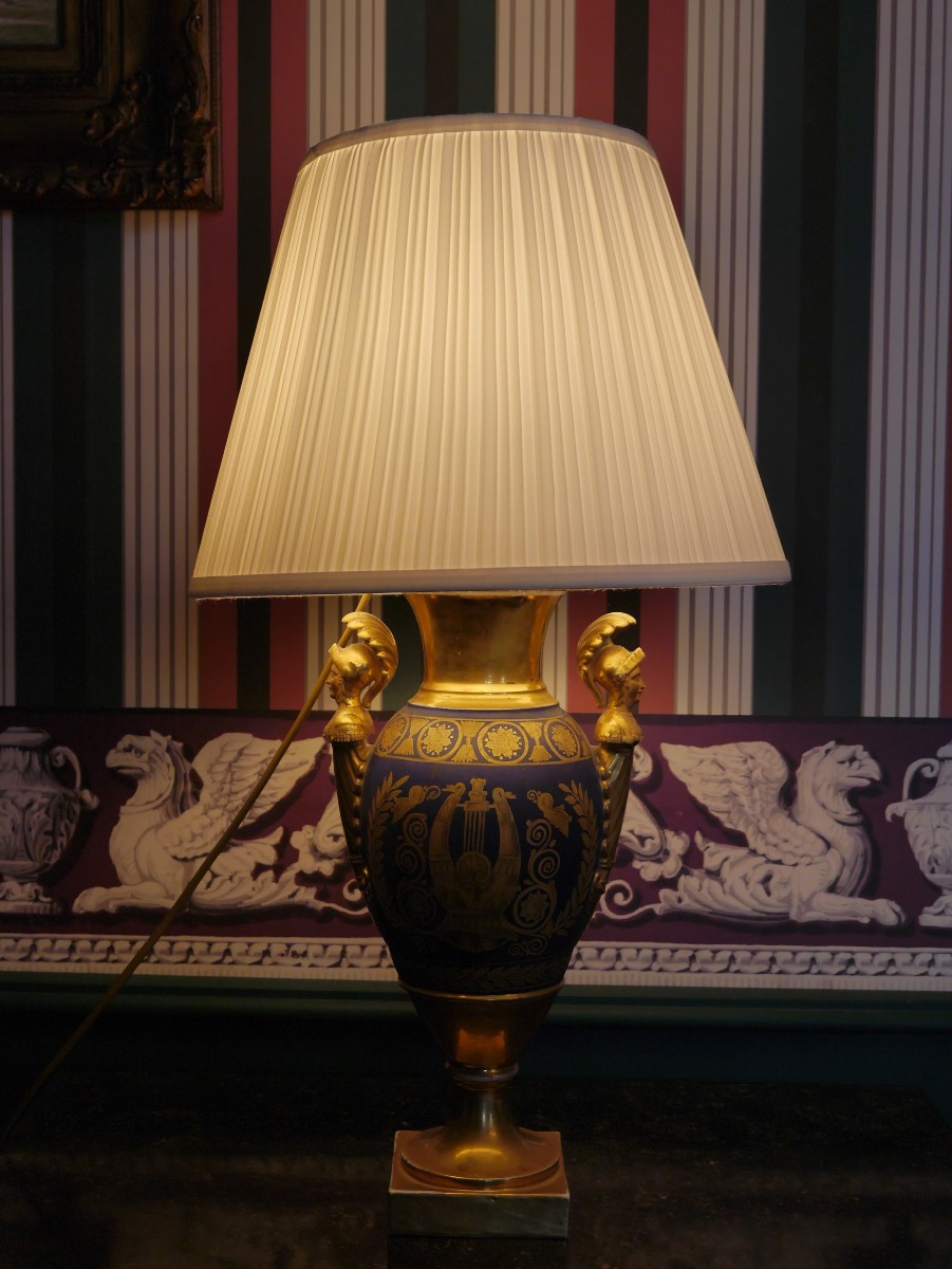 Vase Empire Monté En Lampe-photo-3