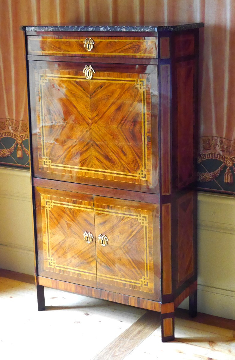 Secrétaire à abattant par Nicolas Petit, Louis XVI, XVIIIe siècle-photo-3