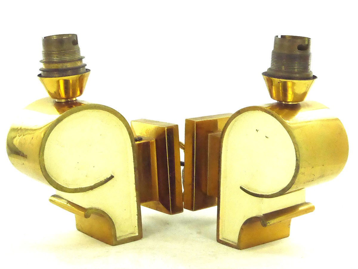 Pair Of Art Deco Wall Sconces, Early 20th Century-photo-3
