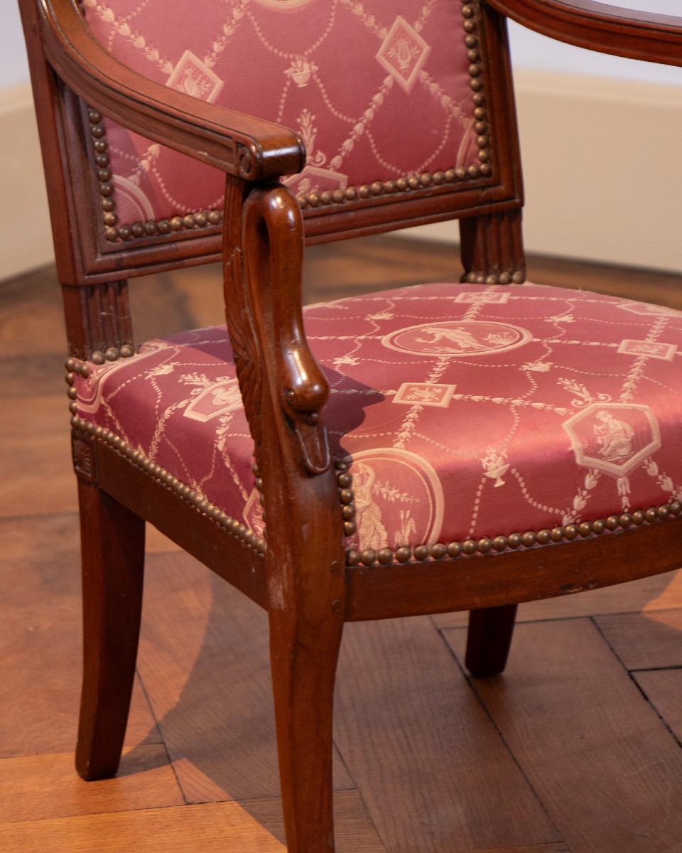 Fauteuil d'enfant en acajou d'époque Empire, début XIXe-photo-2