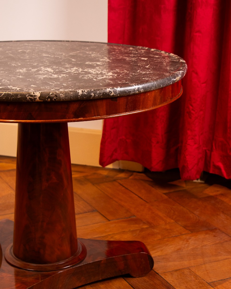 Mahogany Side Table From The Empire Period, Early 19th Century-photo-2