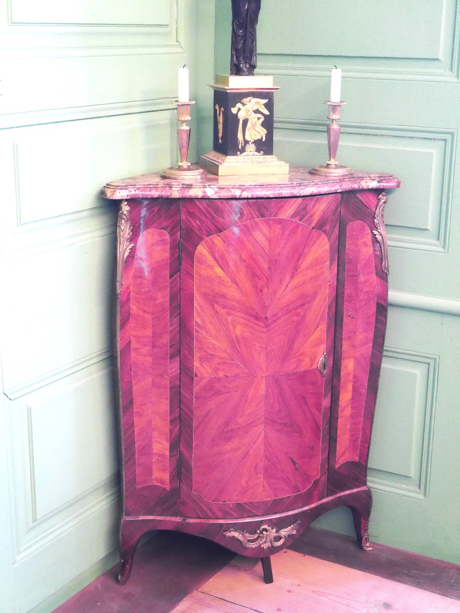 Paire d'encoignures d'époque Louis XV, XVIIIe-photo-2