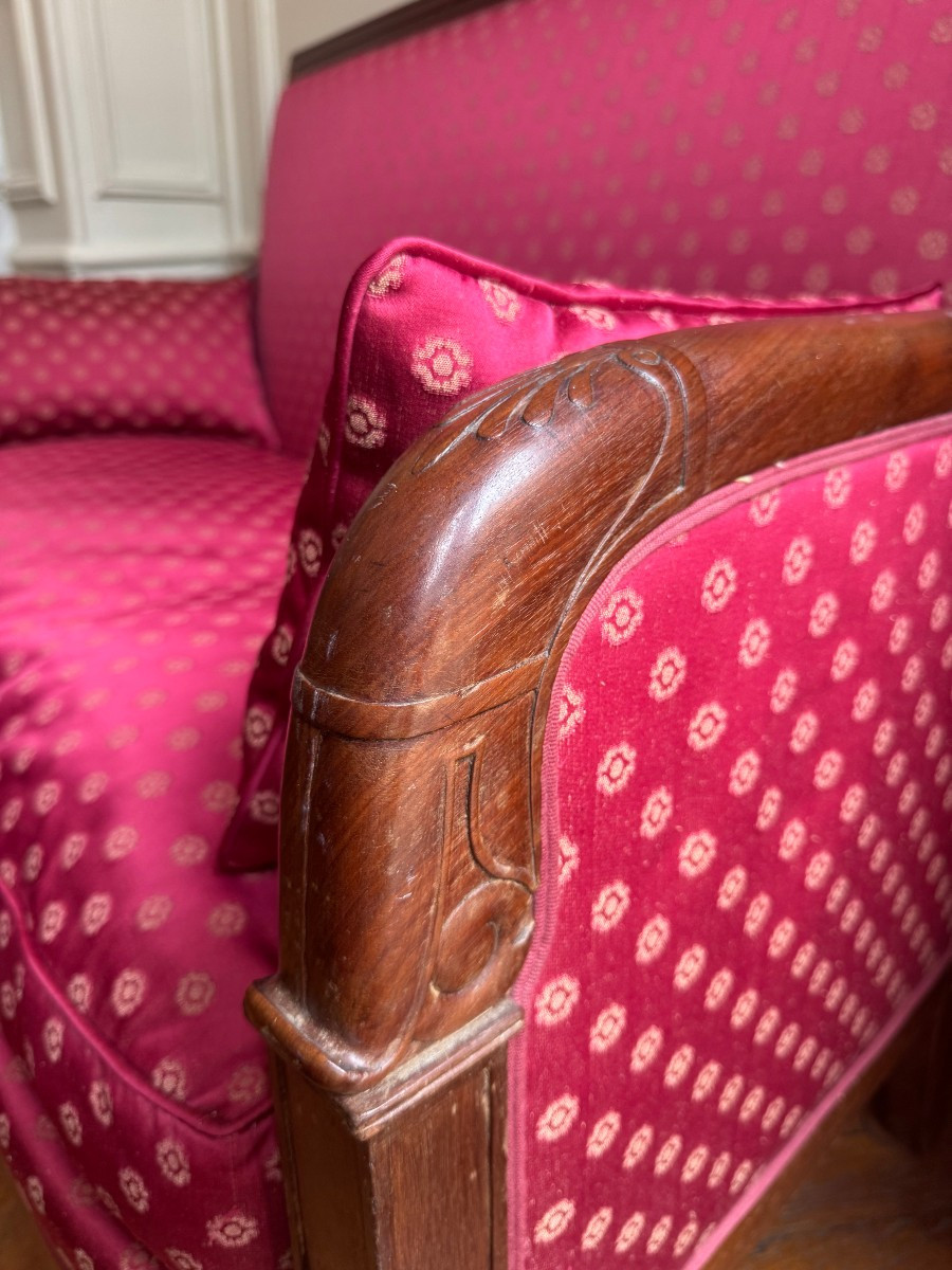 Banquette 2 places par Jacob d'époque Empire, début XIXe-photo-3