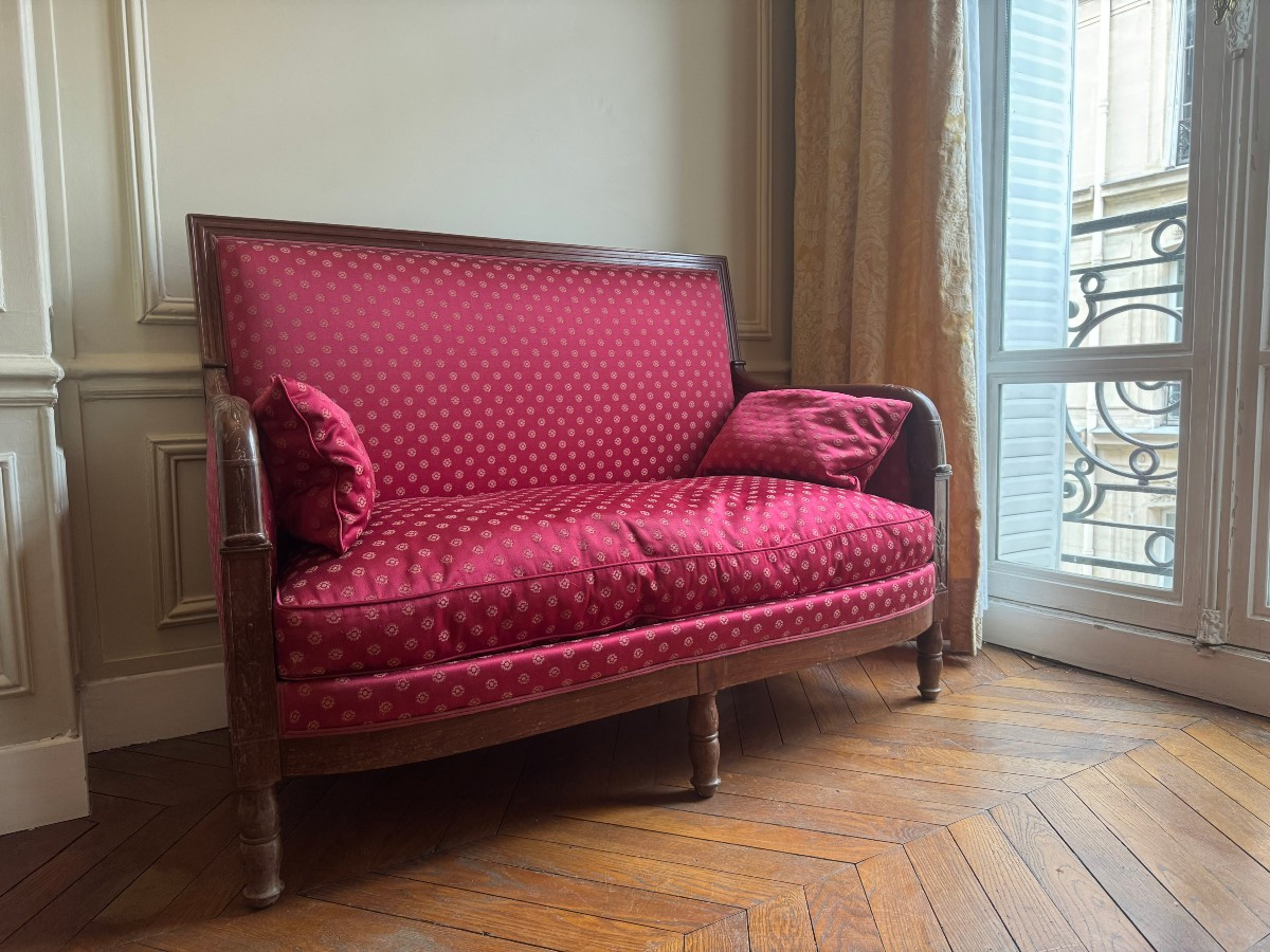 Banquette 2 places par Jacob d'époque Empire, début XIXe-photo-2
