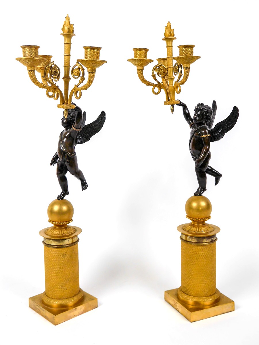 Pair Of Empire Period Candelabra, Early 19th Century
