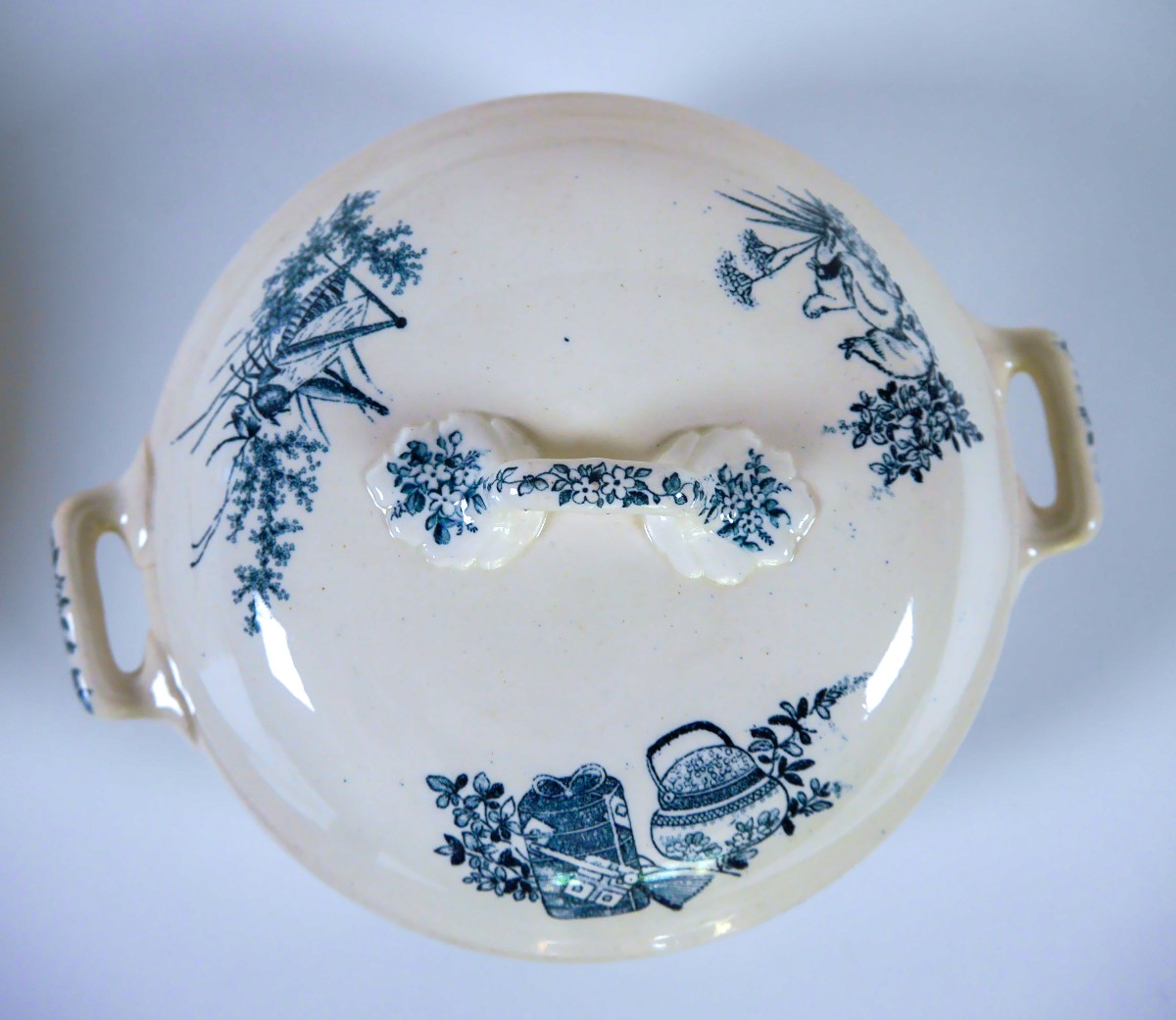 Part Of A Longwy Service, Japanese Model, 19th Century-photo-2